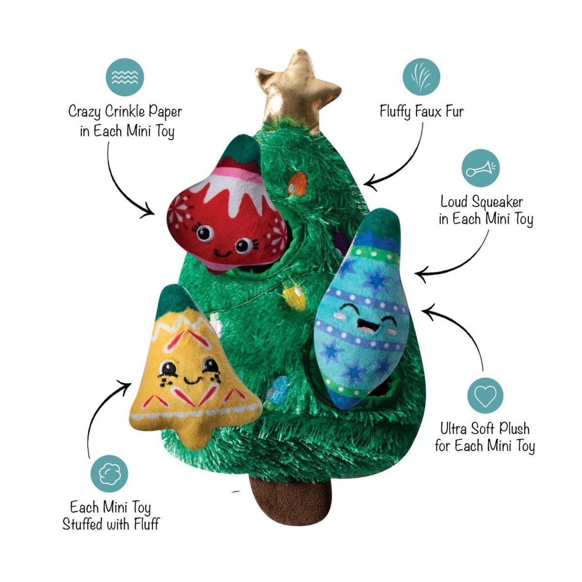 Christmas tree dog clearance toy