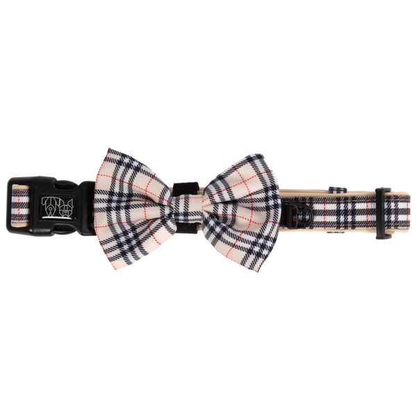 Big And Little Dogs-DOG COLLAR & BOW TIE: Nova Plaid