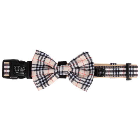 Big And Little Dogs-DOG COLLAR & BOW TIE: Nova Plaid