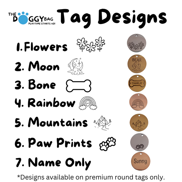 Custom Premium Round Pet Tag- Assorted Designs