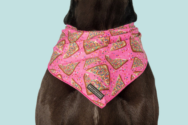 Big And Little Dogs-DOG BANDANA: Pink Fairy Bread