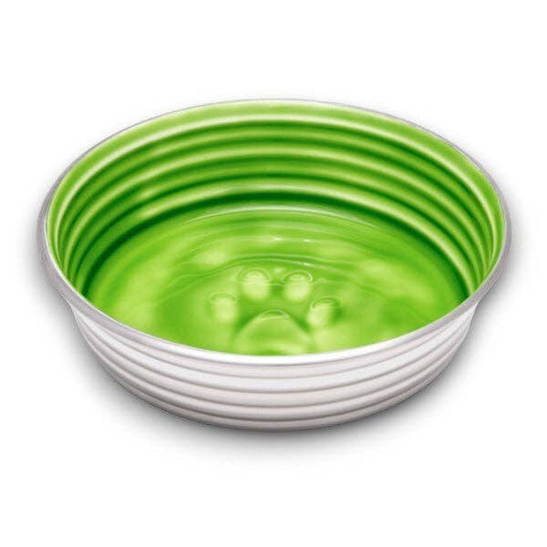 Loving Pets Le Bol Glazed Interior Bowl Chartreuse