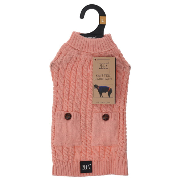 Zeez Cable Knit Sweater- Musk Pink