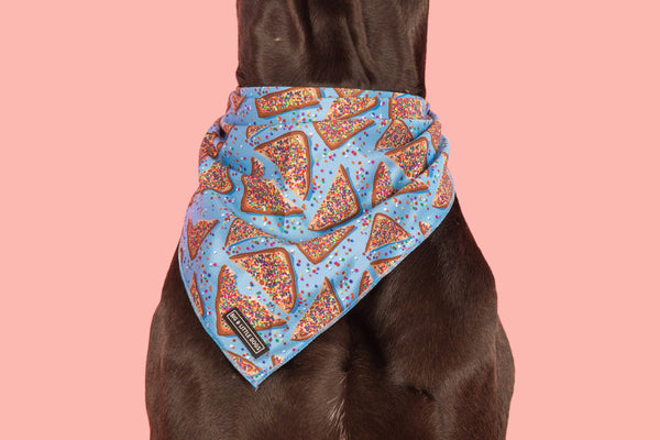 Big And Little Dogs-DOG BANDANA: Blue Fairy Bread