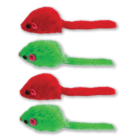 Kitty Play- Christmas Cat Toy Mice- 4pk