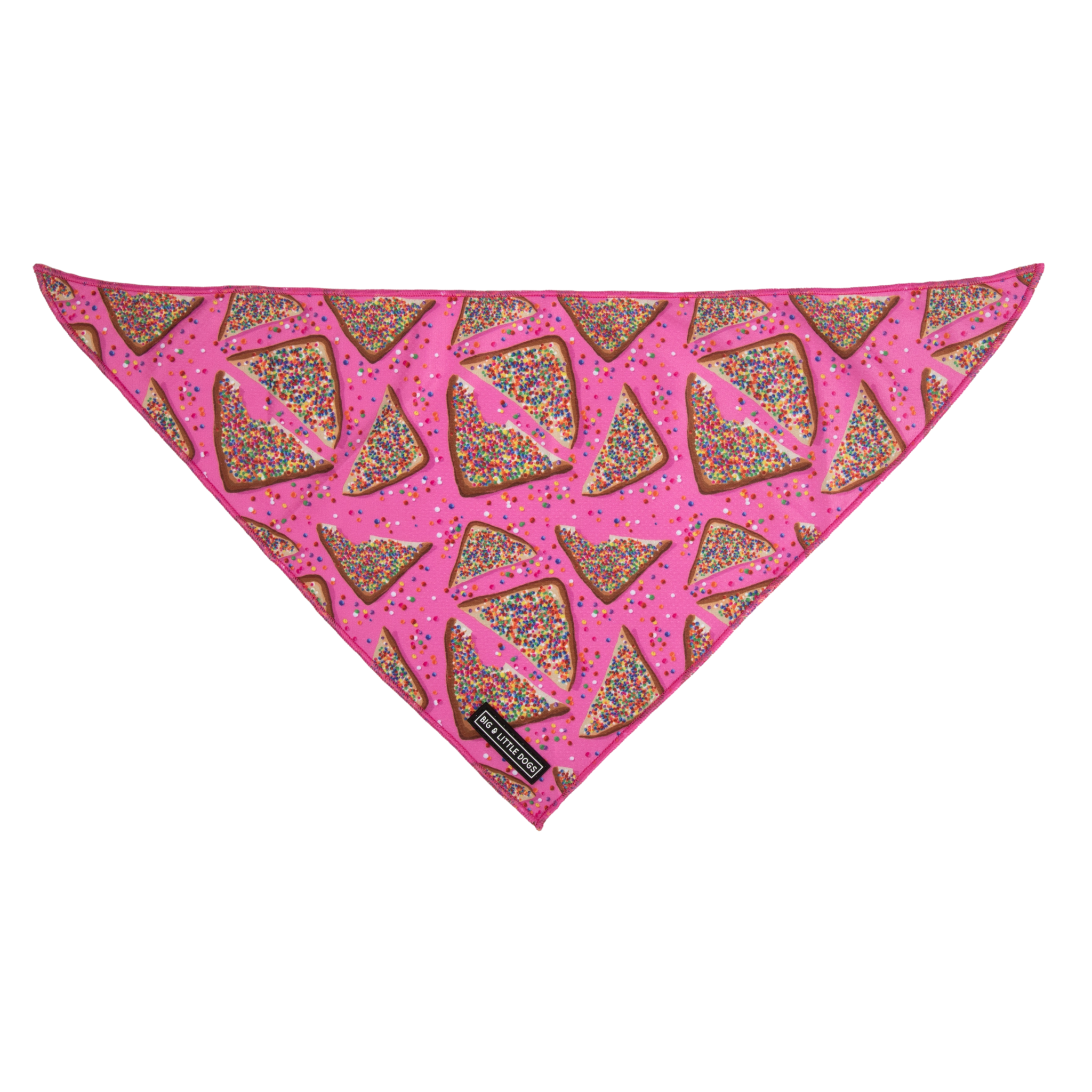 Big And Little Dogs-DOG BANDANA: Pink Fairy Bread