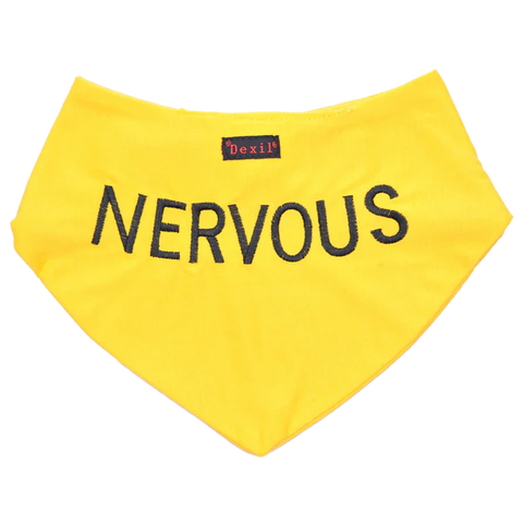 Friendly Dog Collars- NERVOUS- Bandana