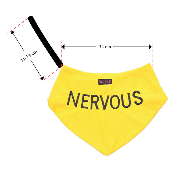 Friendly Dog Collars- NERVOUS- Bandana