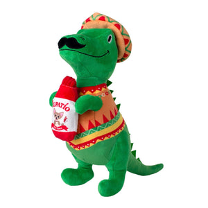 Fringe Studio Fiesta Saurus Dinosaur Plush Dog Toy