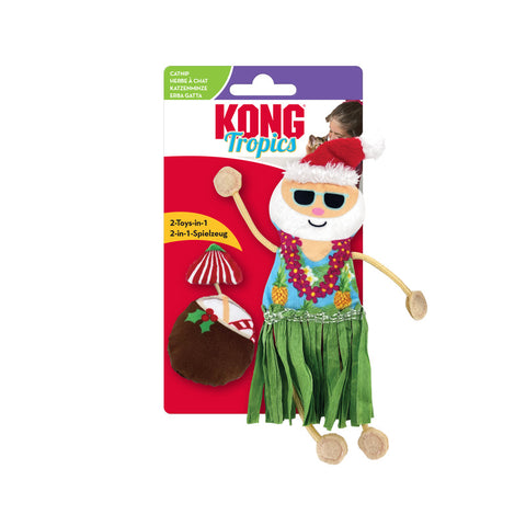 KONG Holiday Tropics Santa Cat Toy- 2 Pack