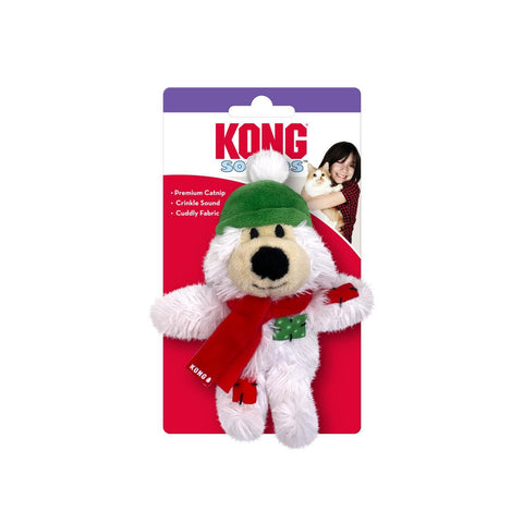 KONG Holiday Softies Bear Cat Toy Assorted