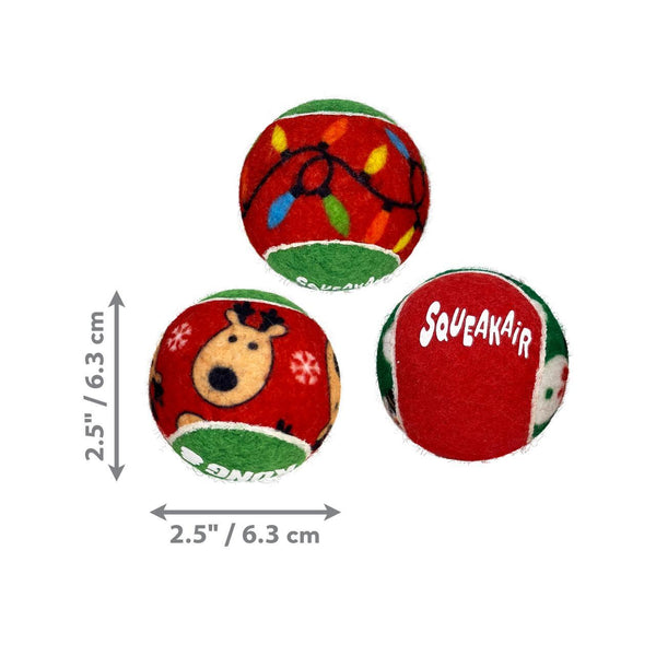 KONG Holiday Squeakair Balls 6pkt Medium