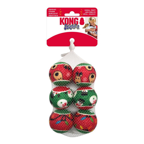 KONG Holiday Squeakair Balls 6pkt Small