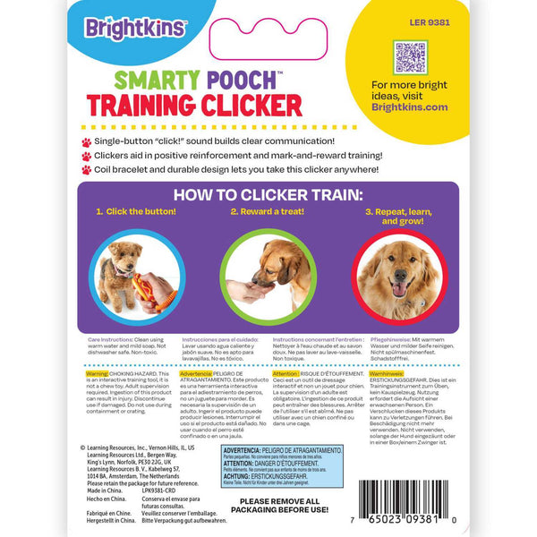 Brightkins Smarty Pooch Dog Training Clicker- Hot Dog