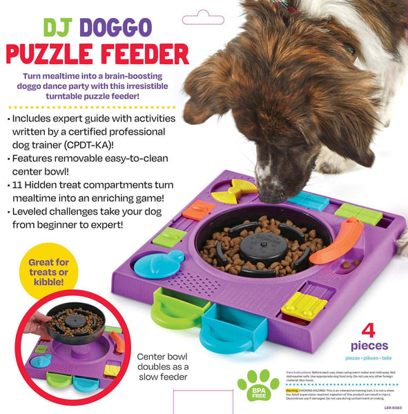 Brightkins Dj Doggo Interactive Dog Puzzle Feeder