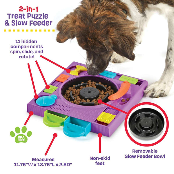 Brightkins Dj Doggo Interactive Dog Puzzle Feeder