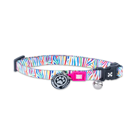 Max and Molly Smart ID Cat Collar Magic Zebra