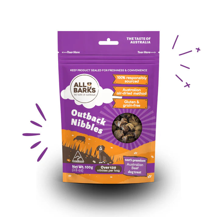 NEW All Barks Outback Nibbles 100g