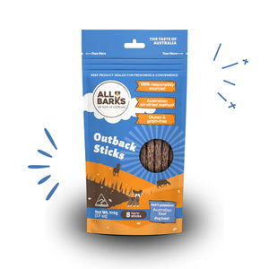 NEW All Barks Outback Sticks 100g