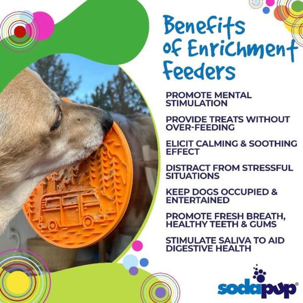 Sodapup Camp Emat Enrichment Lickmat With Suction Cups