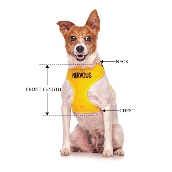 Friendly Dog Collars- NERVOUS- Adjustable Vest Harness