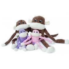 Zippy Paws Spencer the Crinkle Monkey Purple Small