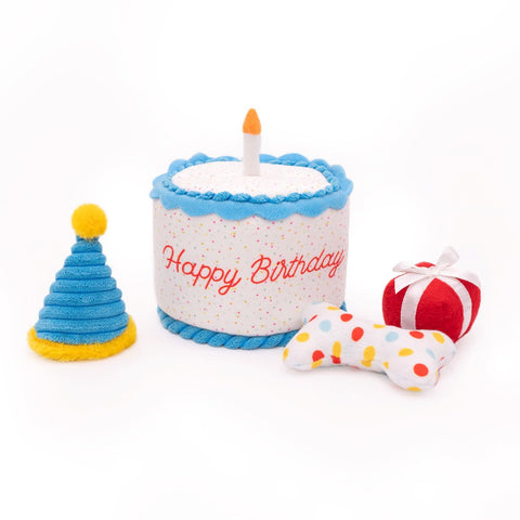 Zippy Paws Zippy Burrow Dog Toy- Birthday Cake