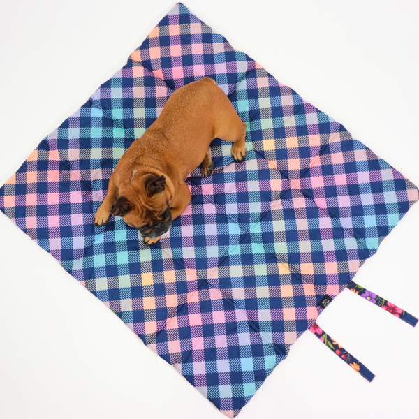 Big and Little Dogs-ON-THE-GO PET MAT: Petal Paradise