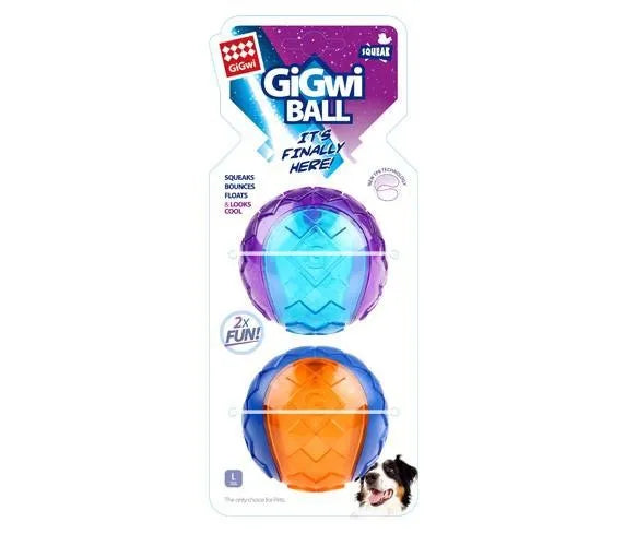 GIGwi Ball Dog Toy-Large 2Pack