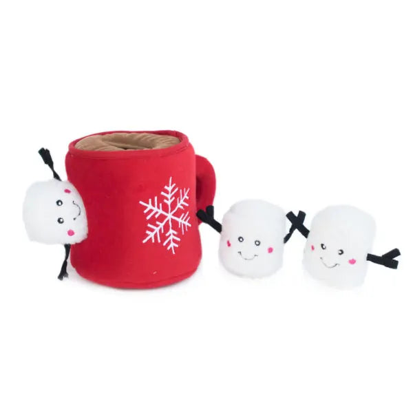 Zippy Paws Holiday Burrow Interactive Dog Toy- Hot Cocoa & Marshmallows