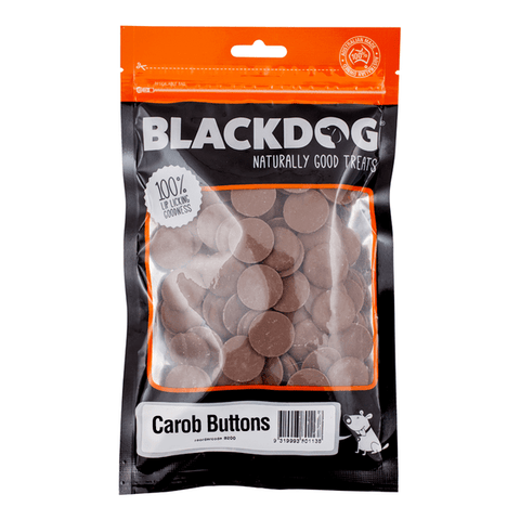 Blackdog Carob Buttons Dog Treats. Carob buttons make a great and tasty training reward or just because you love them.