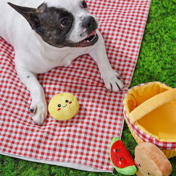 HugSmart Puzzle Hunter Dog Toy- Picnic Time Picnic Basket Dog Toy Set